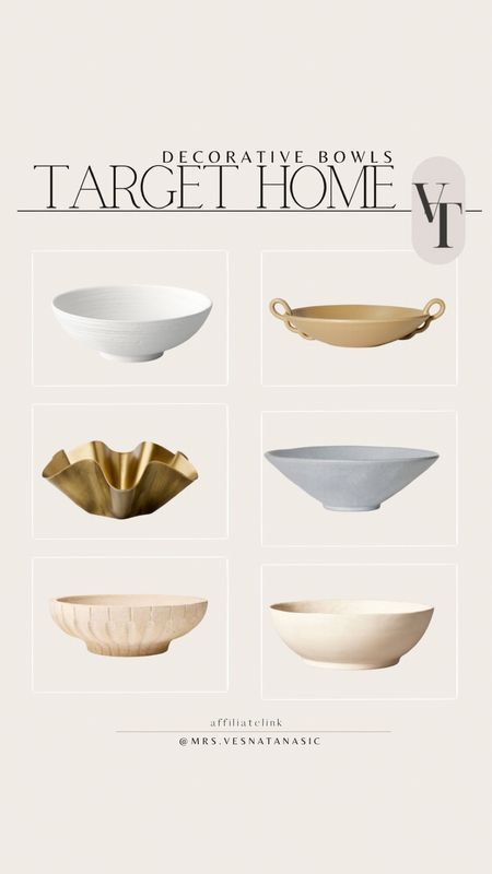 Beautiful, affordable decorative bowls that look high end! Some are on SALE now too! @targetstyle #targethome #target 

#LTKFindsUnder100 #LTKSaleAlert #LTKHome
