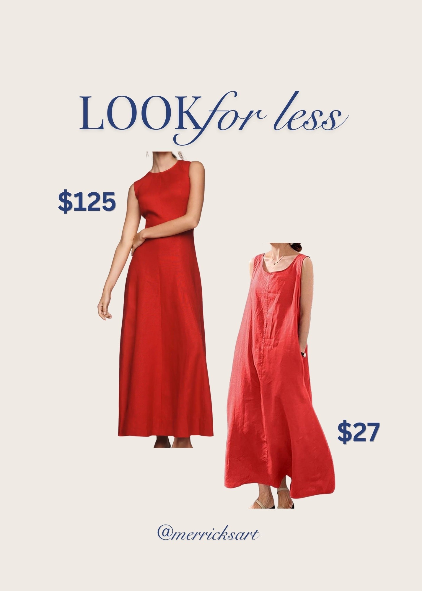 Look for less Red maxi dress! ♥️