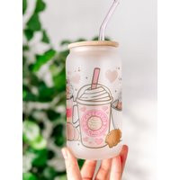 Cafecito Y Chisme Glass Cup, Gift For Her, Best Friend Tumbler, Iced Coffee Valentine Day Coffee Tumbler | Etsy (US)