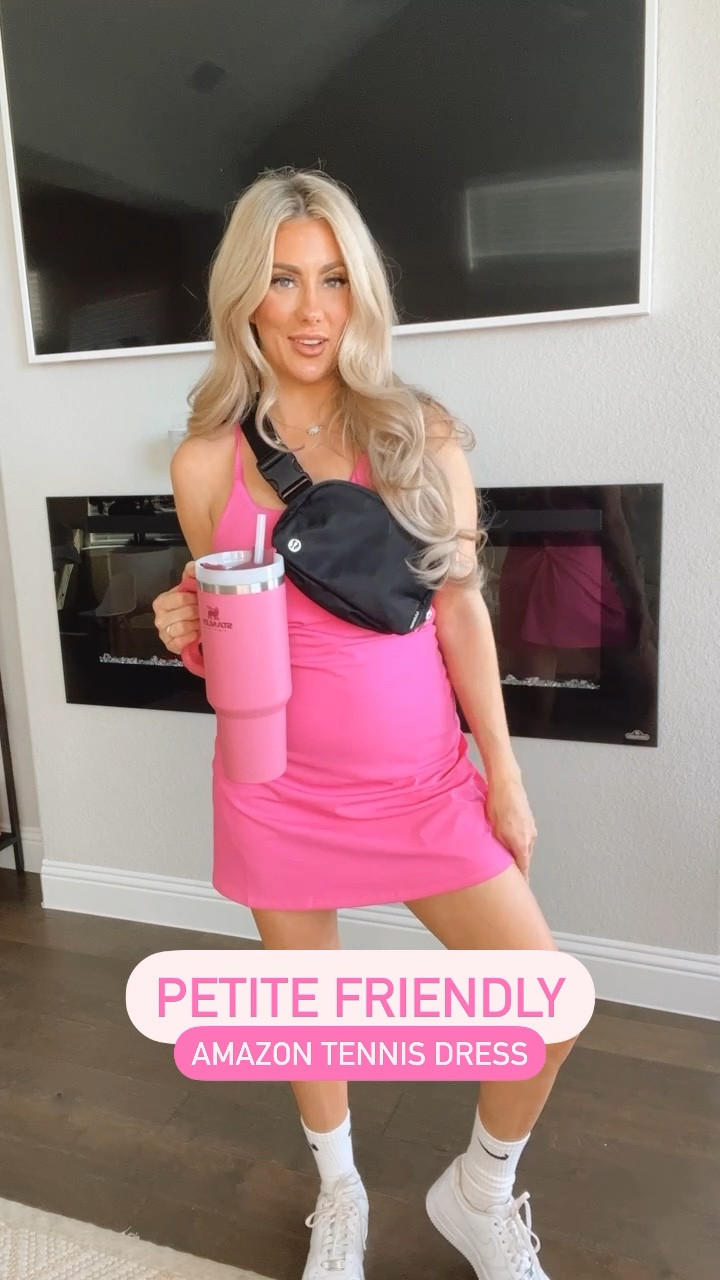 Amazon fashion, tennis dress, petite dress, petite style, athletic clothing, workout clothes, athleisure, Nikes, Air Force 1s, Nike dunks, Stanley cup, Stanley quencher, crossbody bag

#LTKunder50 #LTKfit #LTKSeasonal