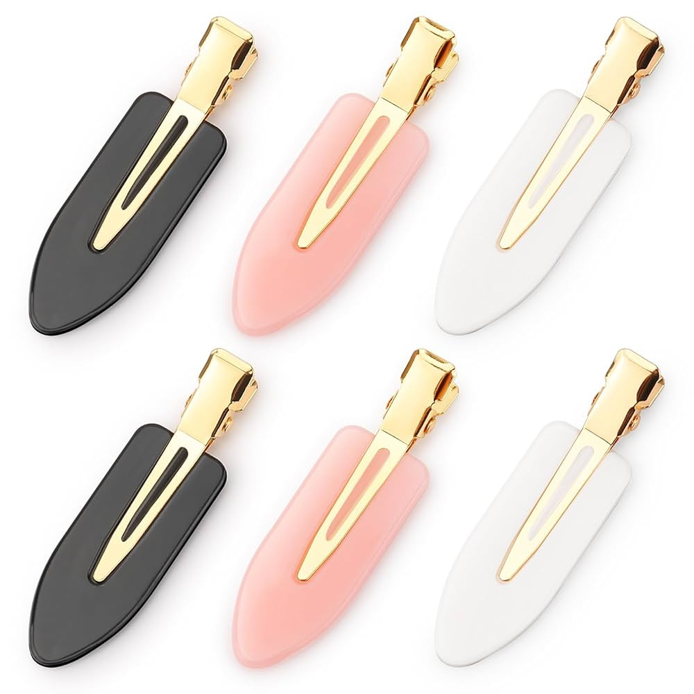 D 6 Pcs Creaseless Hair Clips No bend No Crease Hair Clip Makeup Clips for Women and Girls Flat H... | Amazon (US)