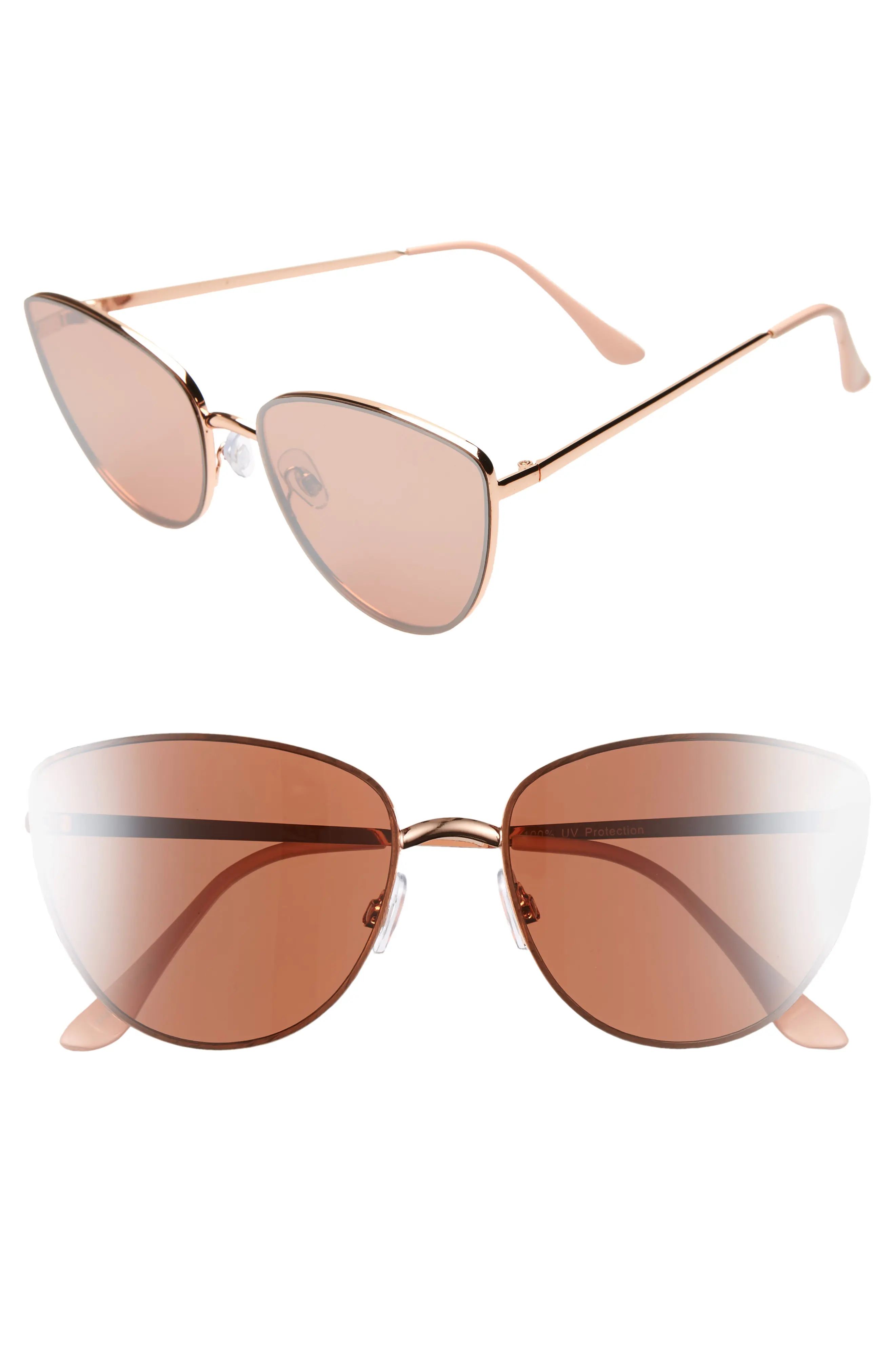 Women's Bp. Rimless Cat Eye Sunglasses - Rose Gold | Nordstrom