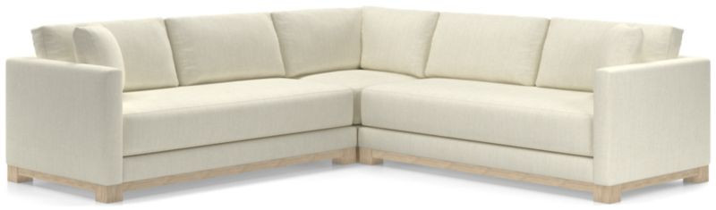 Gather Wood Base 3-Piece L-Shaped Sectional Sofa + Reviews | Crate & Barrel | Crate & Barrel