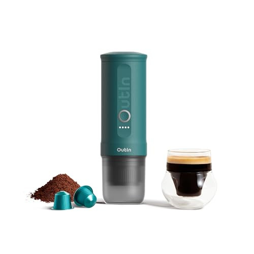 OutIn Nano Portable Electric Espresso Machine, Travel Coffee Maker for Camping, Car Coffee Maker Self-Heating with USB-C, With Ground Coffee & NS Capsule for RV, Hiking, Office | Amazon (US)