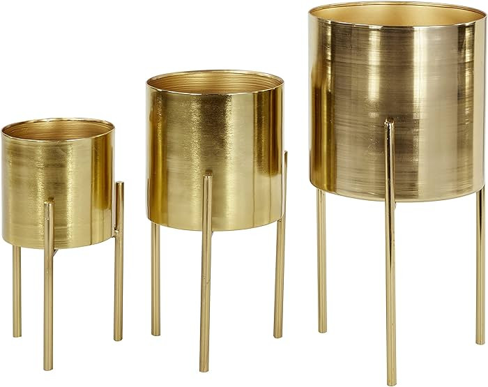 Deco 79 Metal Indoor Outdoor Planter Large Planter Pot with Removable Stand, Set of 3 Planters 18... | Amazon (US)