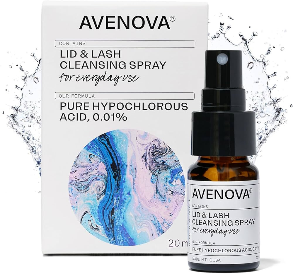 Avenova Eyelid and Eyelash Cleanser Spray - Pure Hypochlorous Acid, Gentle Everyday Lash Cleanser... | Amazon (US)