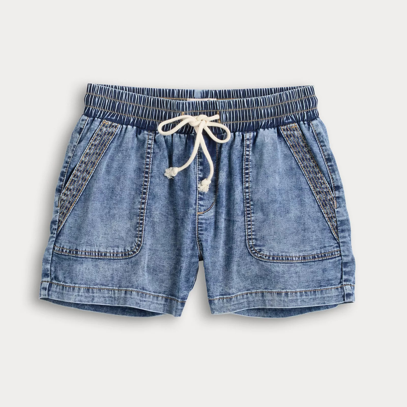 Juniors' SO® Mid Rise Tencel Pull-On Shorts | Kohl's