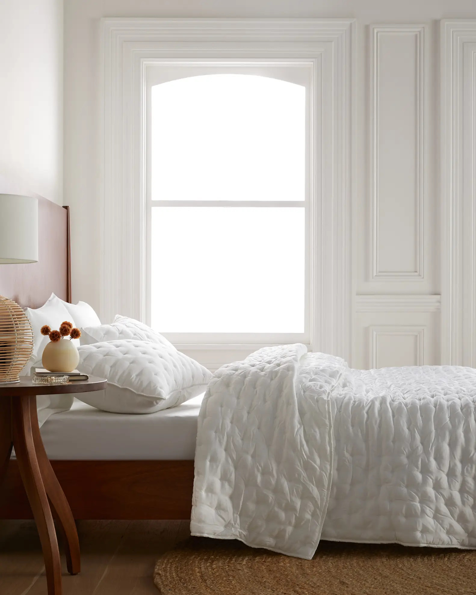 Organic Bamboo Viscose Quilt Set in White | Quince