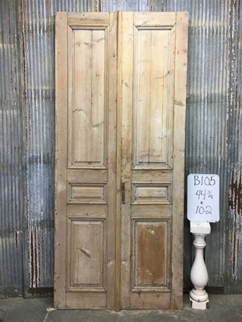 Antique French Double Doors 44.75x102 Thick Molding European - Etsy | Etsy (US)