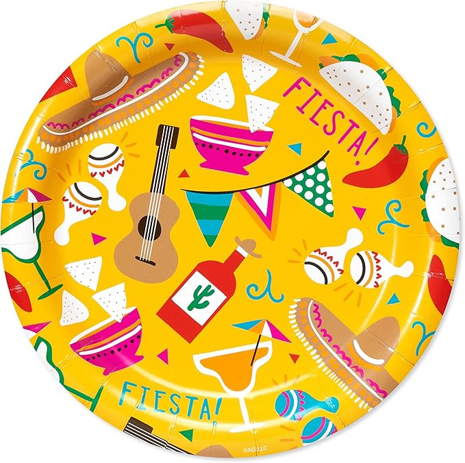 American Greetings 36-Count Paper Dessert Plates, Fiesta Party Supplies | Amazon (US)