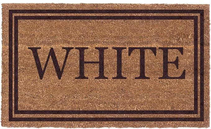 COCO MATS 'N MORE Brown Double Bordered Personalized Coco Doormat 18" x 30" with Vinyl Backing | ... | Amazon (US)