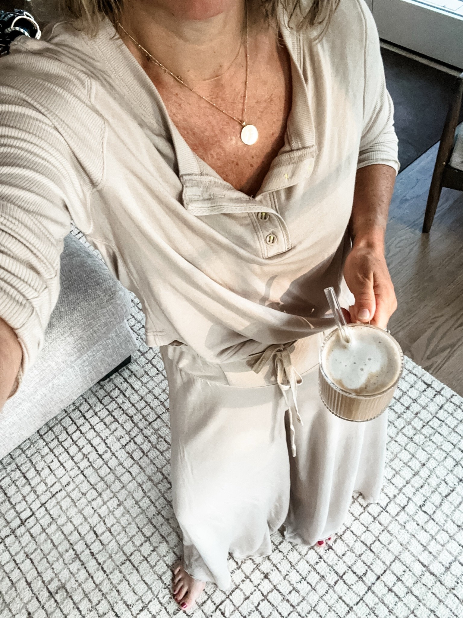 Large top and M bottoms. Obsessed! The best airy, buttery soft, movement ever!

#LTKootd #LTKdayinmylife #LTKPetite