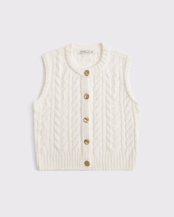 Cable-Knit Sweater Vest | Abercrombie & Fitch (US)