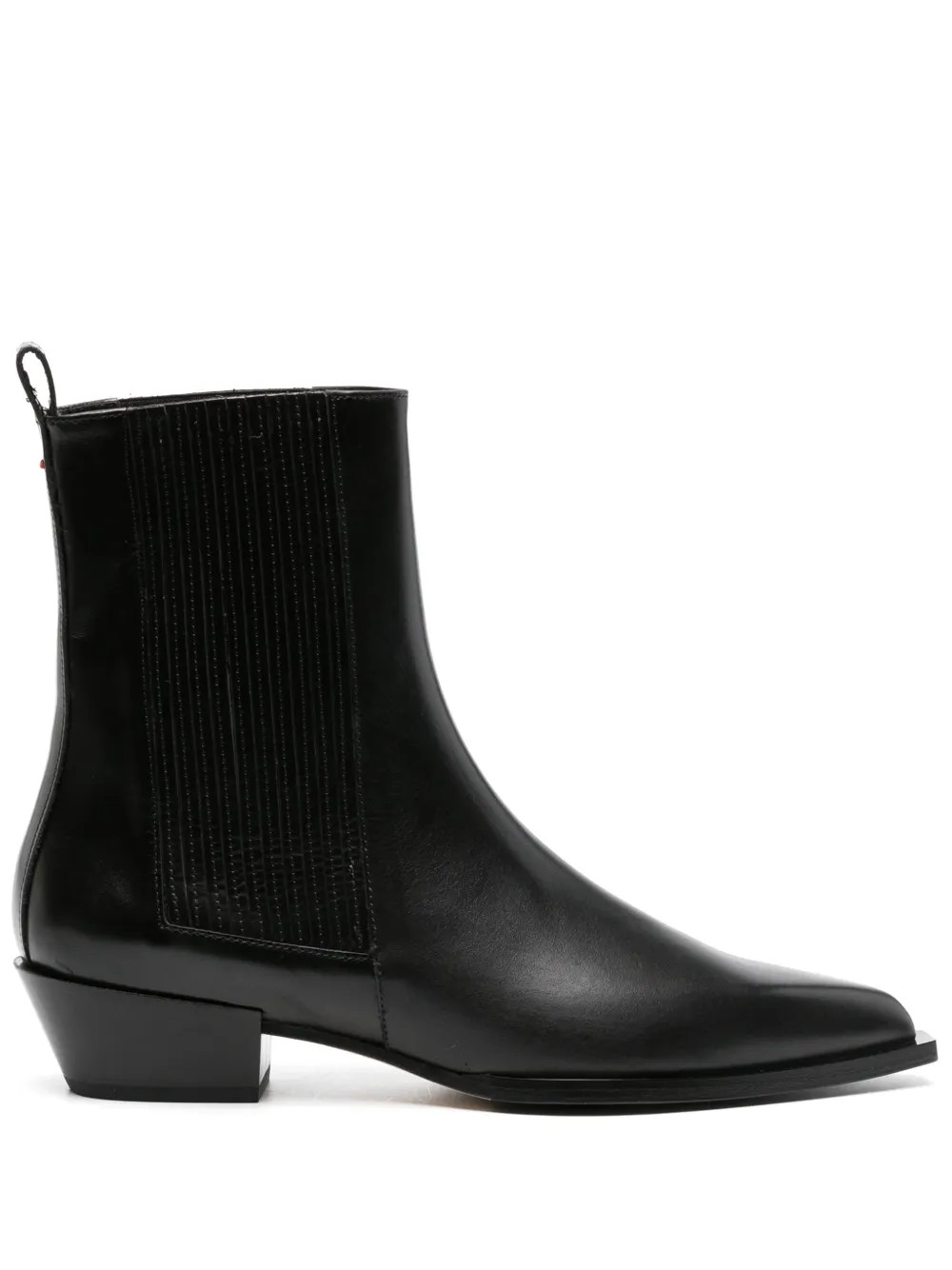 Aeyde Belinda Leather Ankle Boots | Black | FARFETCH UK | Farfetch Global