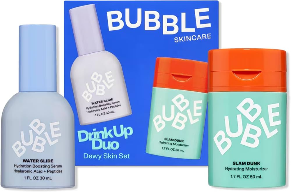 Bubble Skincare Drink Up Duo Dewy Skin Care Set - Travel Size Gift Set Includes Water Slide Hyalu... | Amazon (US)