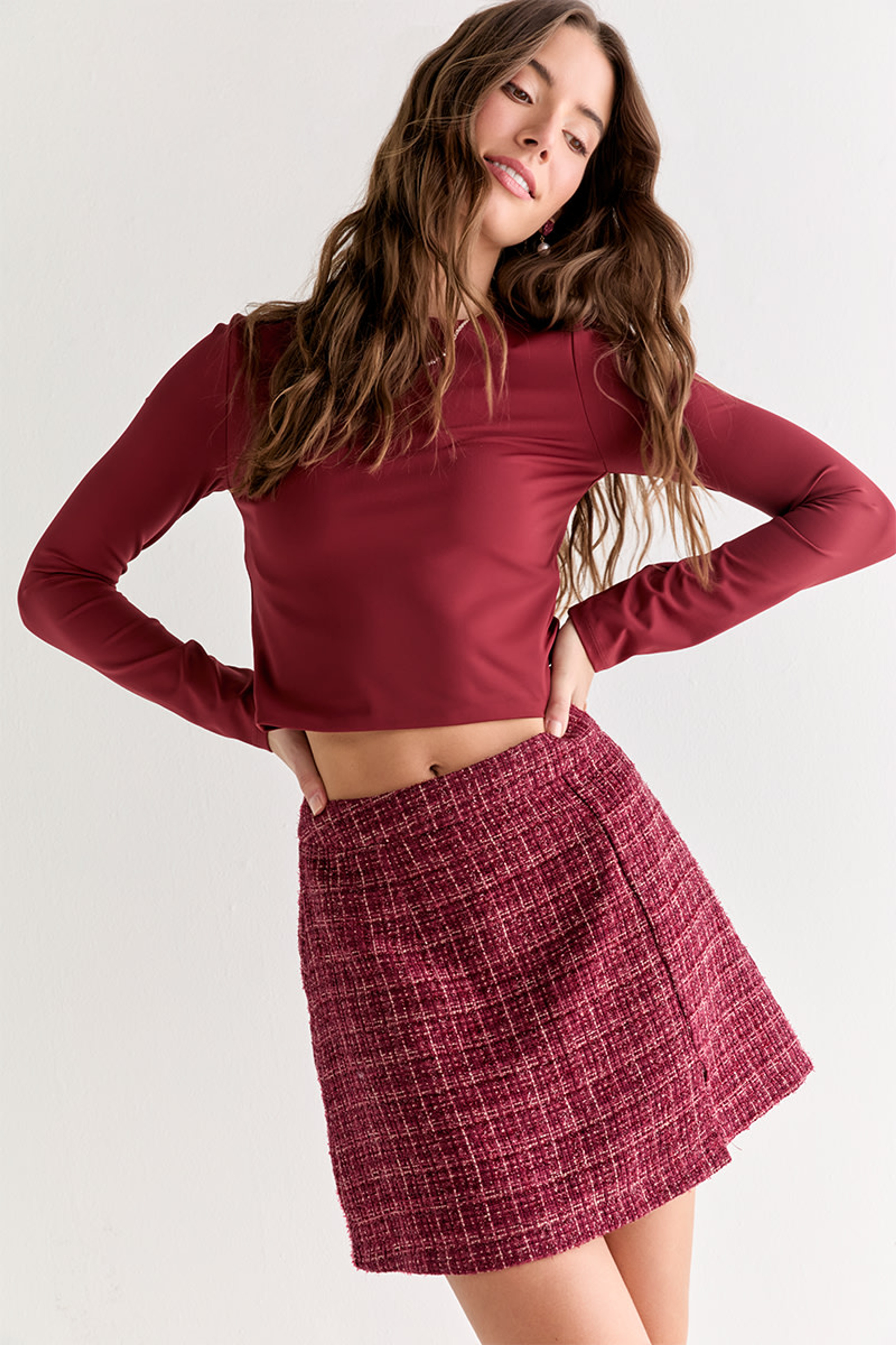 Robyn Tweed Mini Skirt | Francesca's