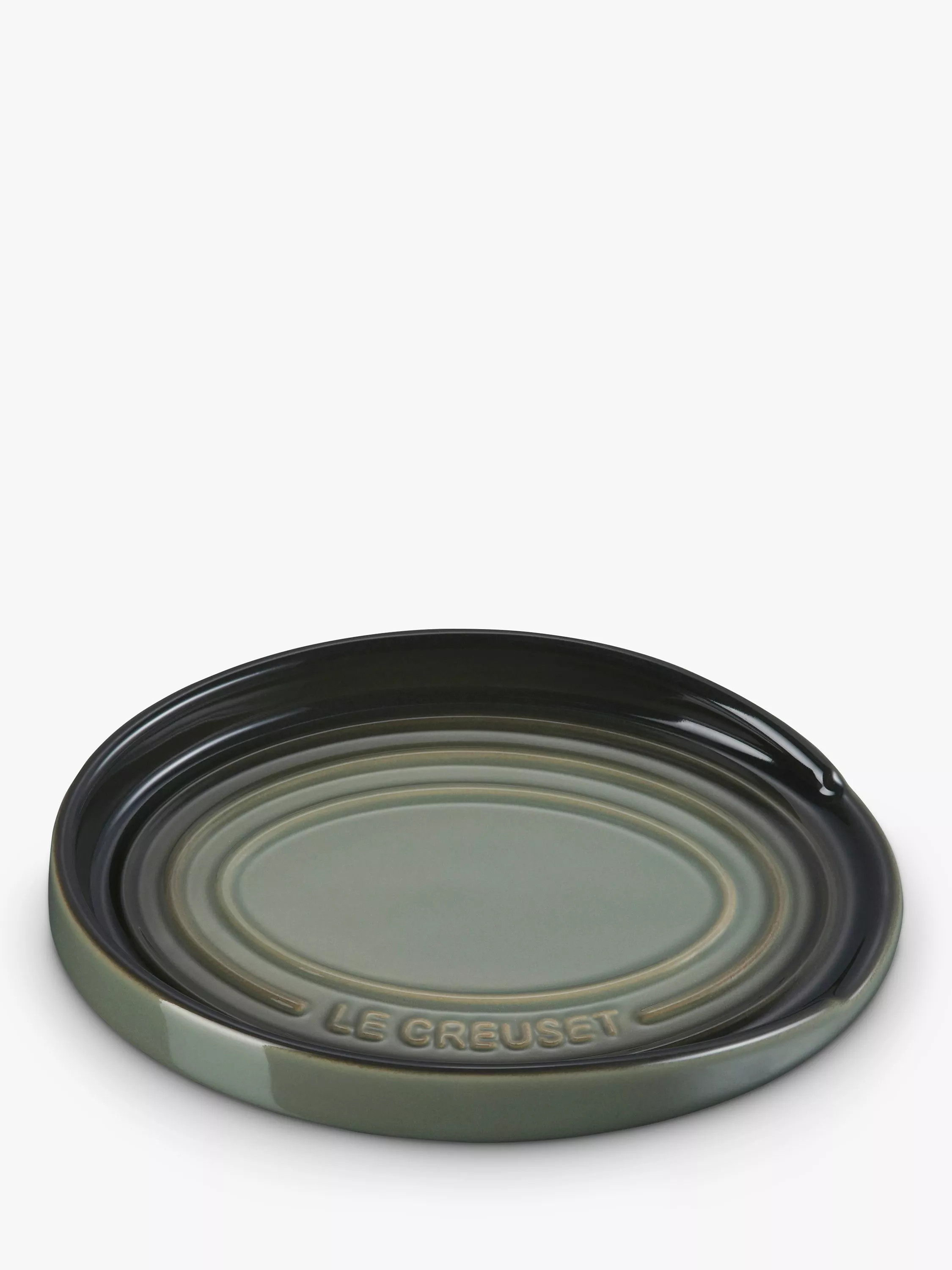 Oval Stoneware Spoon Rest, Thyme | John Lewis (UK)