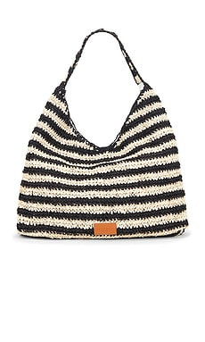 Seafolly Raffia Stripe Tote in Natural & Black from Revolve.com | Revolve Clothing (Global)