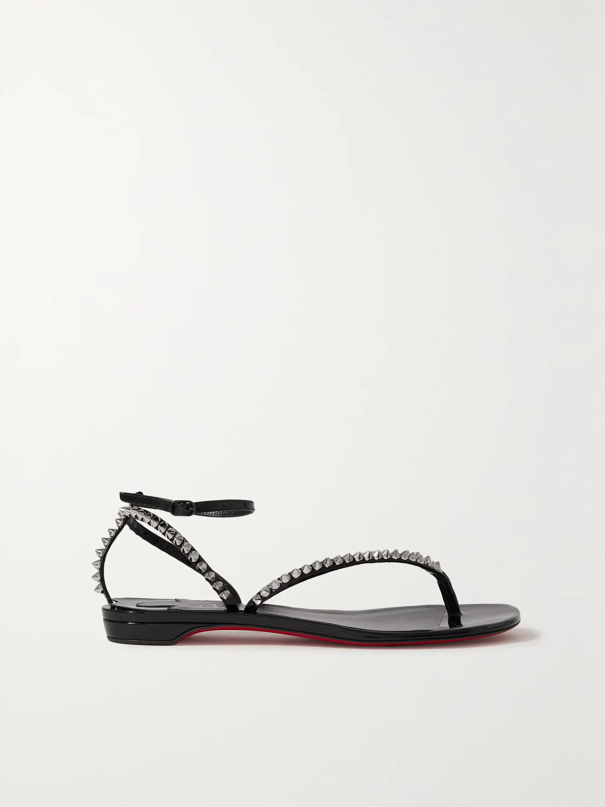 So Me Tonguetta spiked patent-leather sandals | NET-A-PORTER (US)