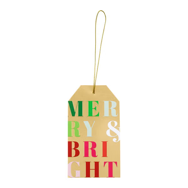 Caspari Merry & Bright Gift Tags Pkg/4 | The Container Store
