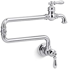 KOHLER 99270-CP Artifacts Wall-Mount Pot Filler, Pot Filler Faucet, Kitchen Sink Pot Filler Fauce... | Amazon (US)