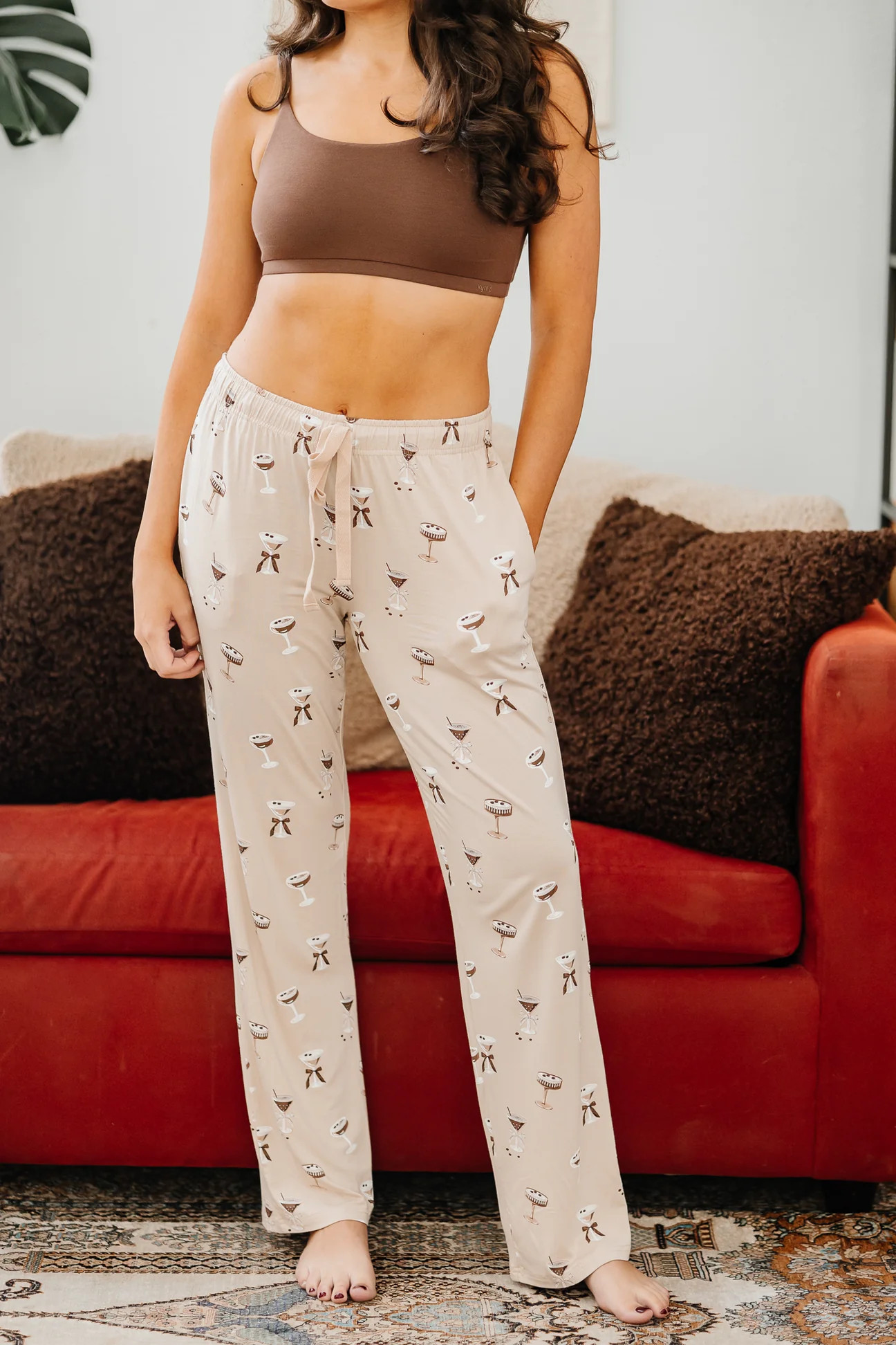 Women's Lounge Pants in Espresso Martini | Kyte Living
