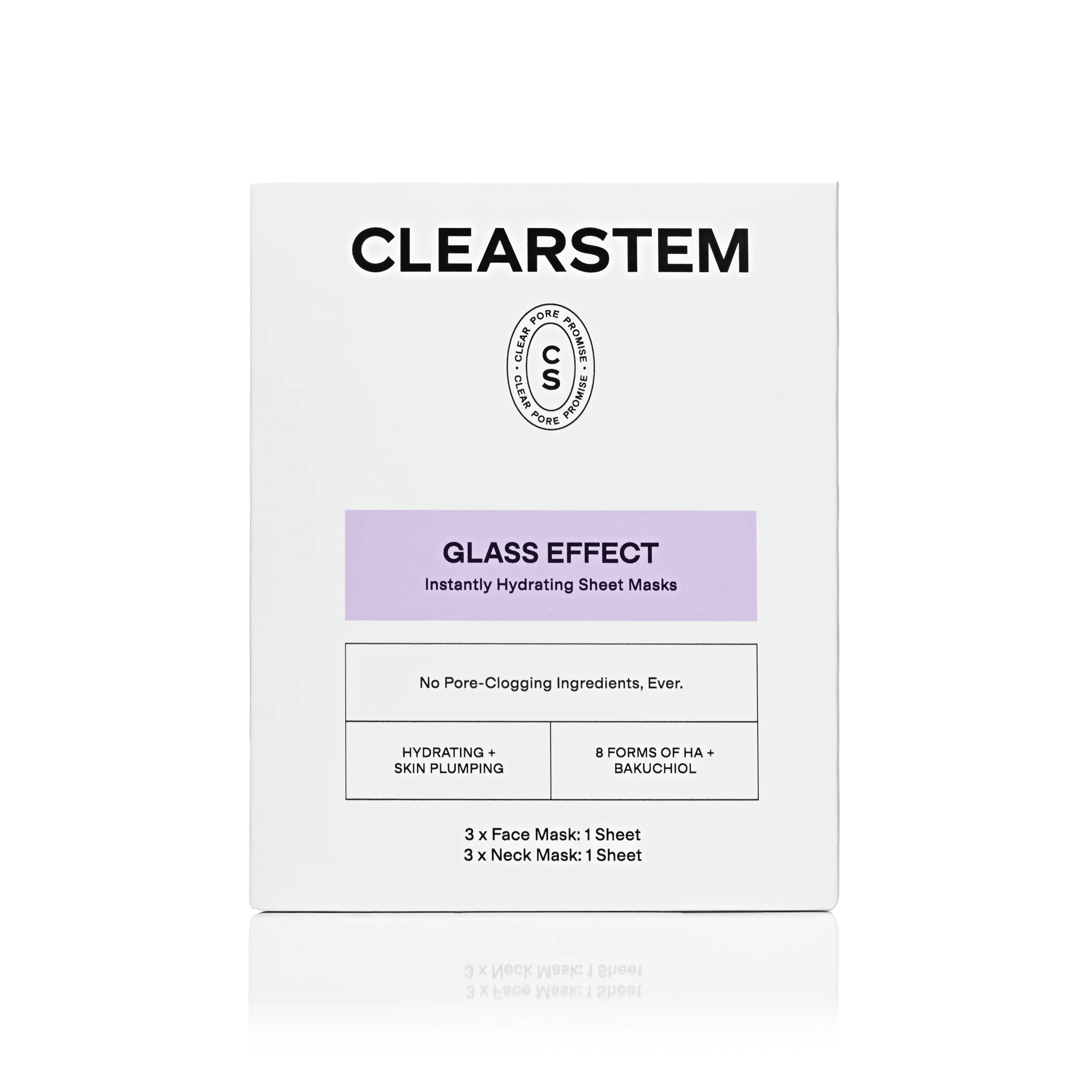 GLASS EFFECT Face + Neck Sheet Masks | CLEARSTEM Skincare