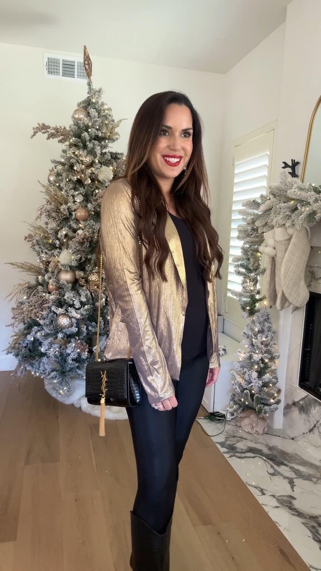 This gold metallic blazer is perfect for a holiday outfit idea, holiday party or Christmas outfit! And it’s 20% off today on Revolve sale sitewide, no code needed. 

#LTKOver40 #LTKHoliday #LTKFindsUnder100