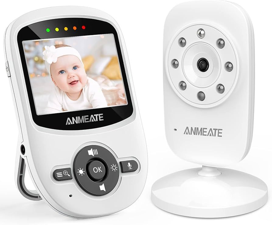 ANMEATE Video Baby Monitor with Digital Camera, Digital 2.4Ghz Wireless Video Monitor with Temper... | Amazon (US)