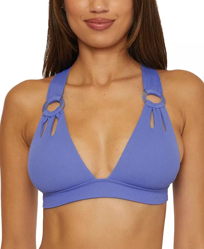 Women's Modern Edge Rib Ring Bikini Top | Macy's