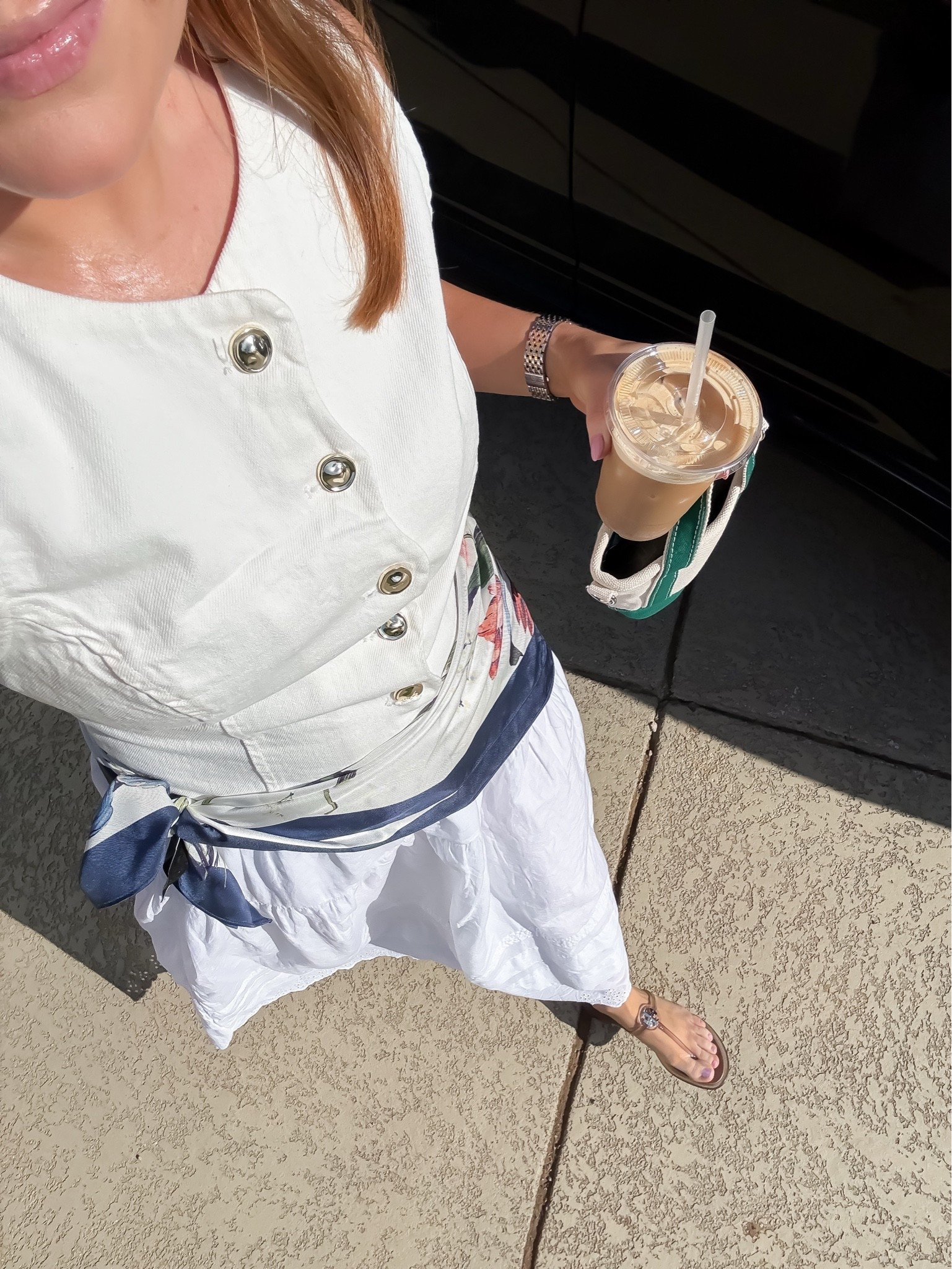 Mom outfit of the day! I love a white on white moment and a scarf to add in a fun pattern! Let me know if you need sizing!

#LTKootd #LTKmomlife #LTKgrwm