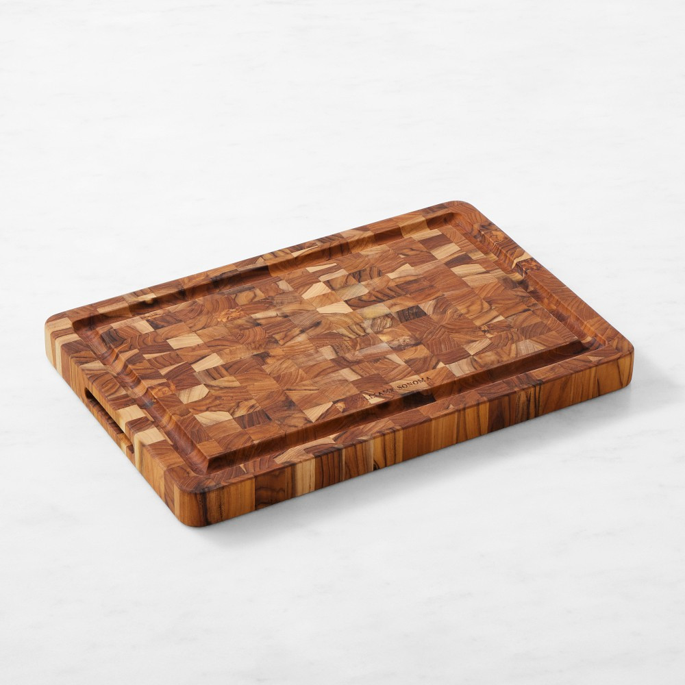 Williams Sonoma End-Grain Cutting & Carving Board, Teak | Williams-Sonoma