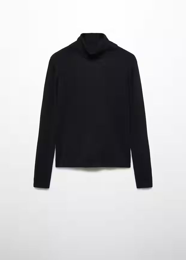 Fine-knit turtleneck sweater | MANGO (US)