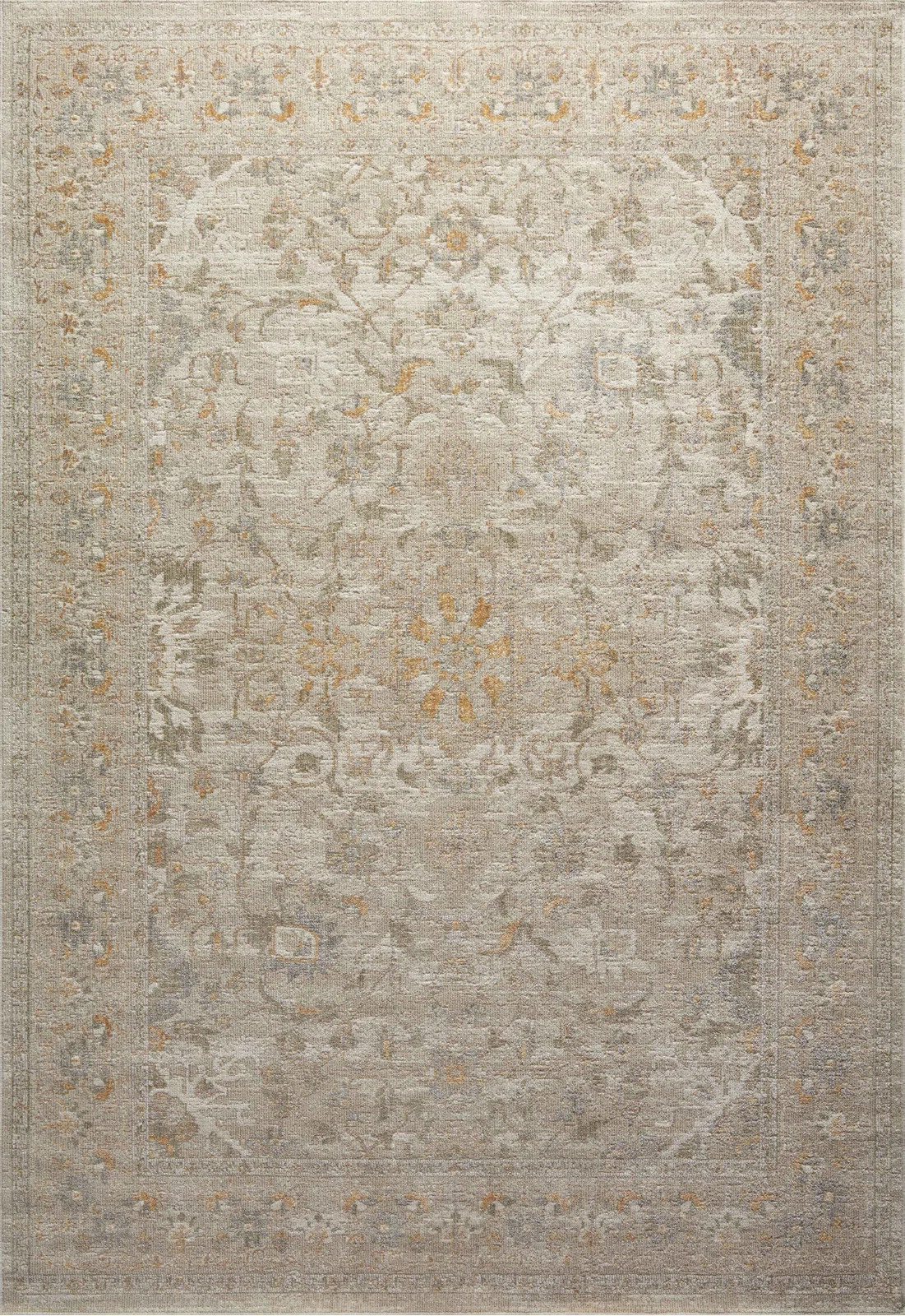 Chris Loves Julia x Loloi Rosemarie Floral Ivory/Natural/ Yellow Area Rug | Wayfair North America