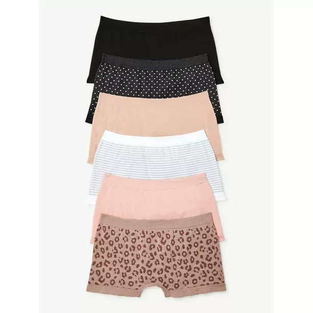 Joyspun Women's Modal and Lace Thong Panties, 3-Pack, Sizes S to 3XL 