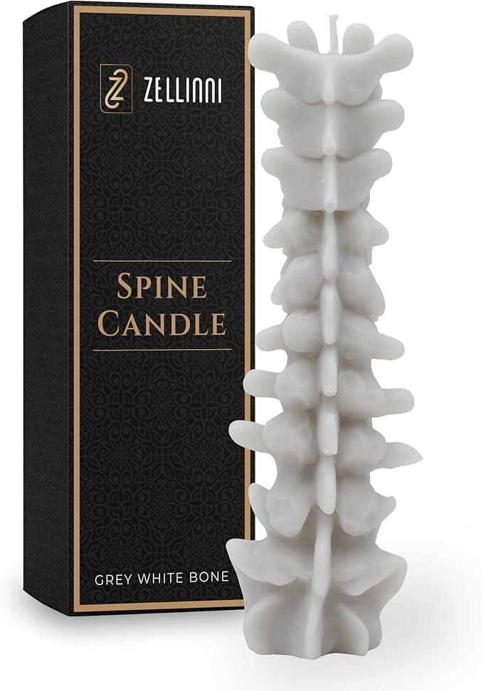 Spine Candle for Halloween Decor - Premium Unscented Soy Candle w/Cotton Wick for Clean Burn - Go... | Amazon (US)