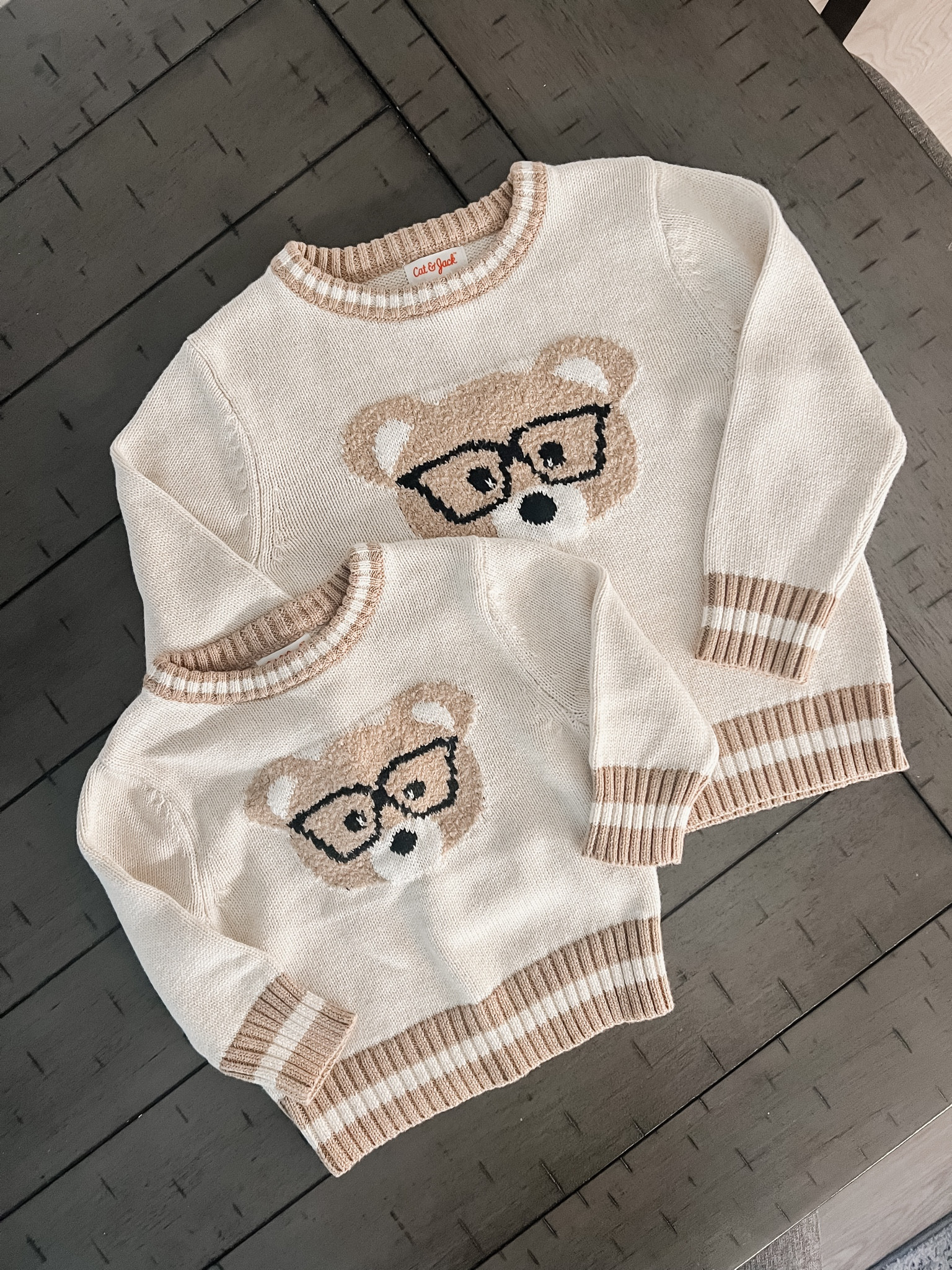 Snagged the beige bear 🐻 sweaters this year from Target! Last year they had a brown and I absolutely loved it - this time I got to get one for sissy too! Runs a little big but still grabbed a 4T for brycen (he’s 3 yo and tall) and a 12m for Blakely girl (this will definitely be oversized on her since she’s still in 6-9m clothes and 9 months old) 

#LTKSeasonal #LTKFamily #LTKKids