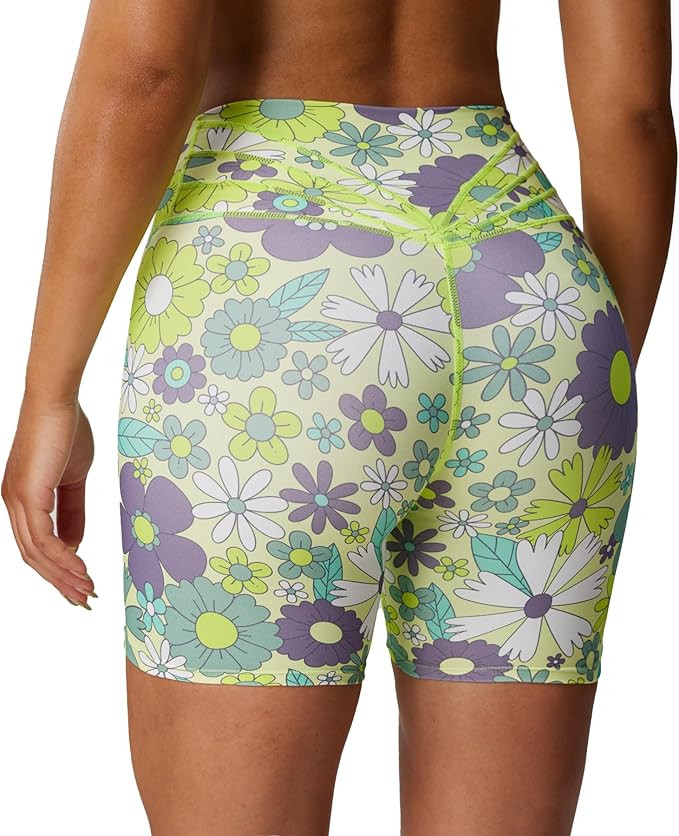 Aoxjox Trinity Workout Biker Shorts for Women Tummy Control High Waisted Exercise Athletic Gym Ru... | Amazon (US)