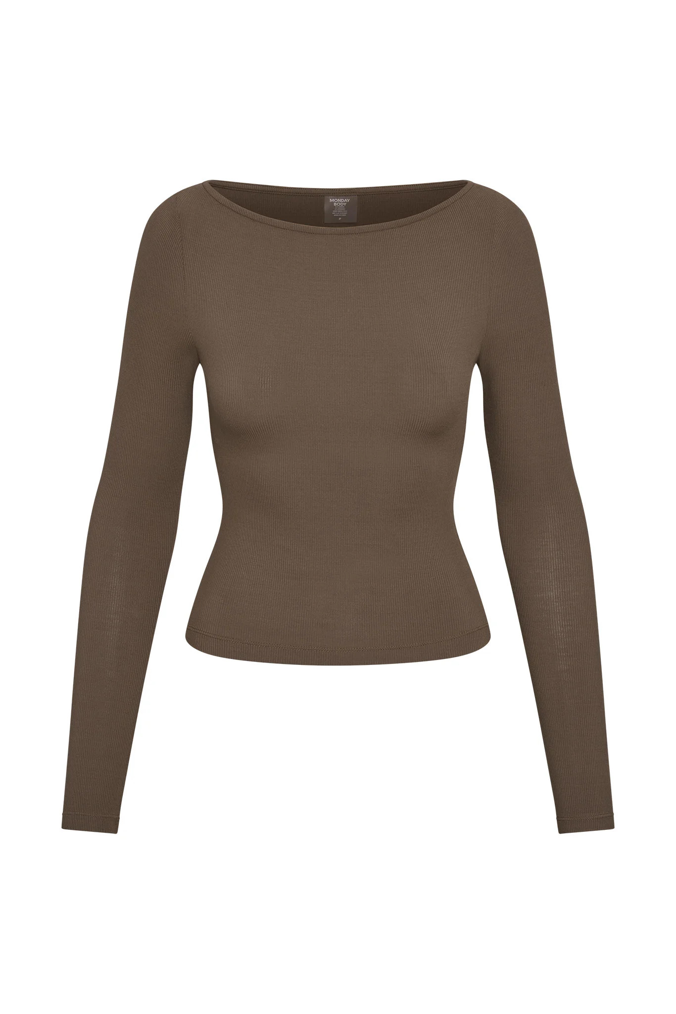 Paddington Long Sleeve - Stone Lightweight Rib | Monday Swimwear