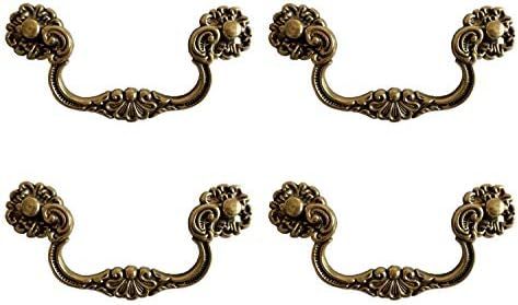 Pack of 4, 4" C-C Bail Drawer Pull Vintage Style Drop Swing Handles Dresser Pulls Cabinet Knob An... | Amazon (US)