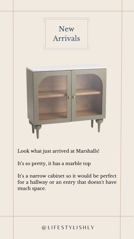 Marble top arch cabinet