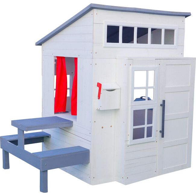 Modern Outdoor Playhouse White - Kids Toys | KidKraft from Maisonette | Maisonette