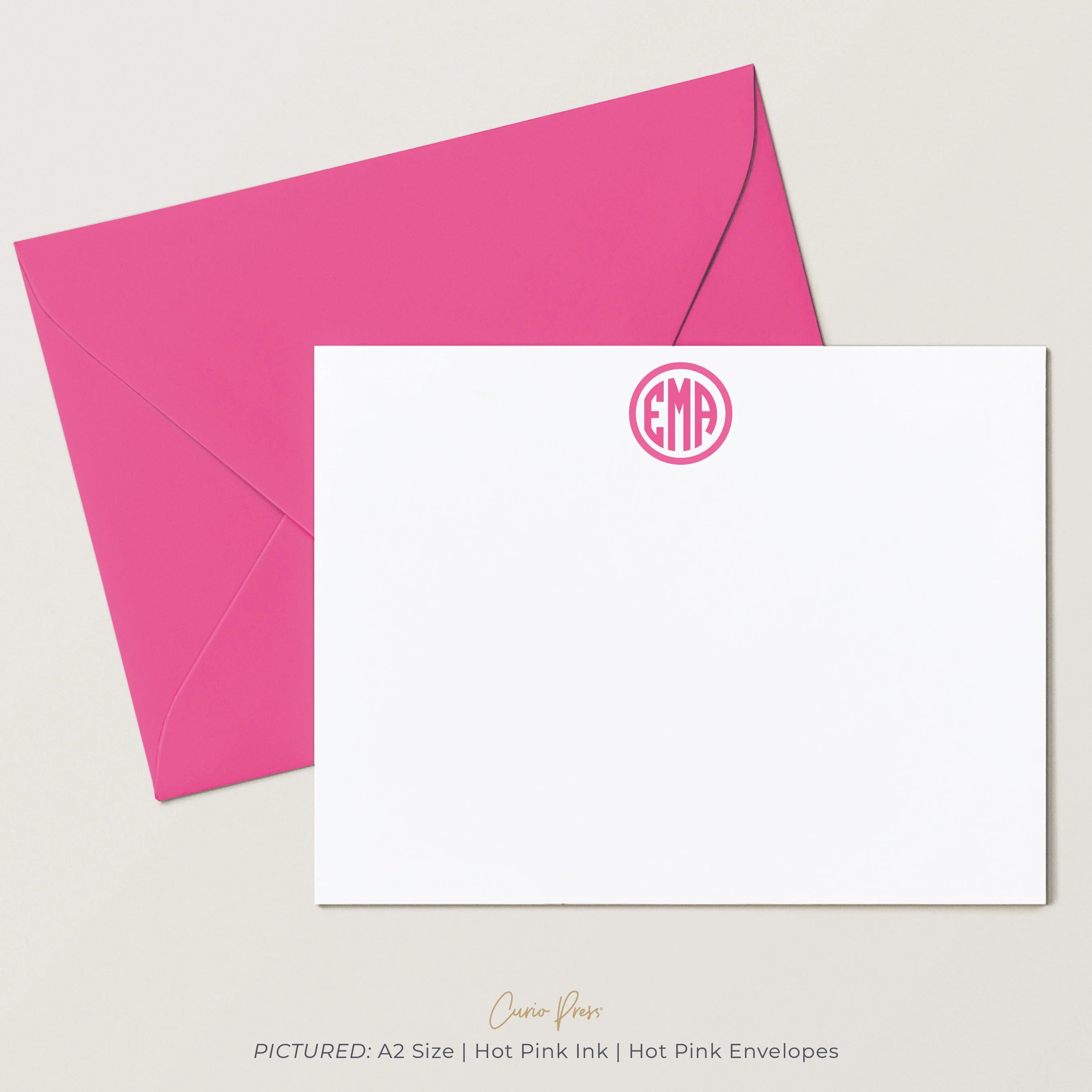 Preppy Monogram: Flat Card Set | Curio Press
