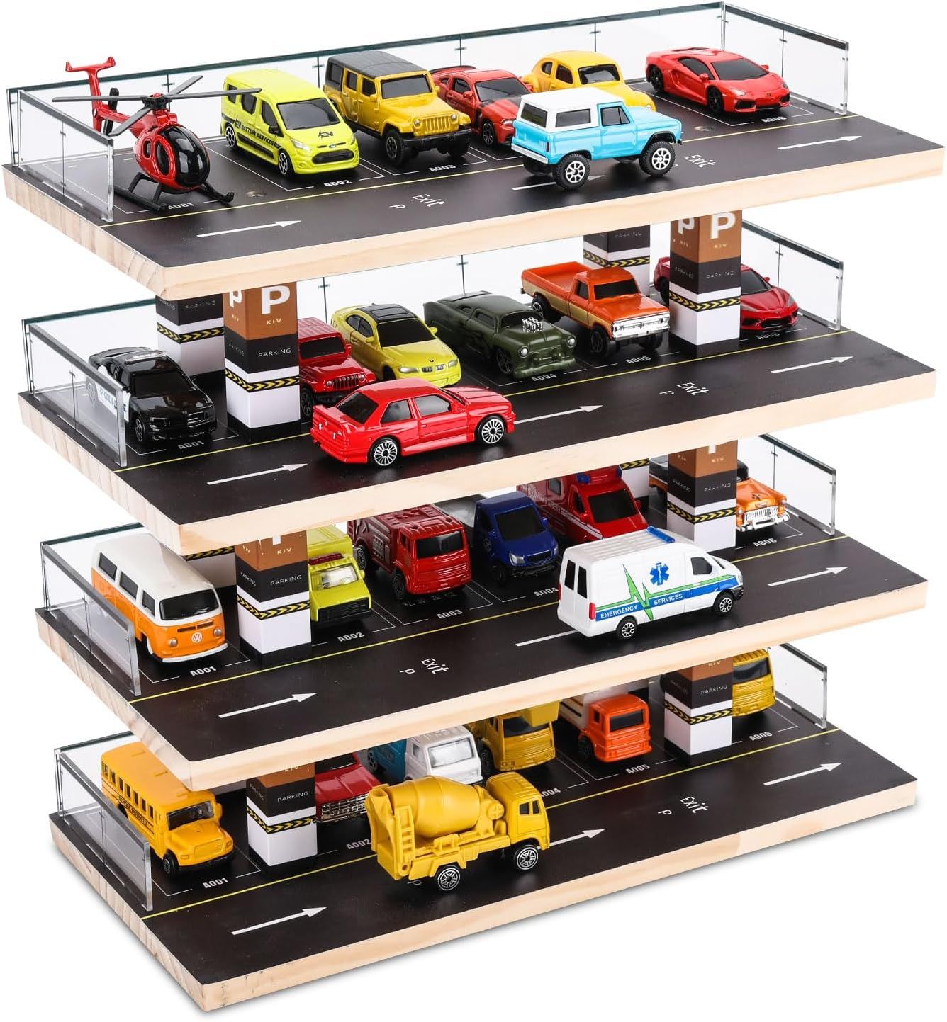 Hot Wheels & Matchbox Display Case, 1/64 Scale Diecast Toy Car Storage, Parking Garage Diorama - ... | Amazon (US)