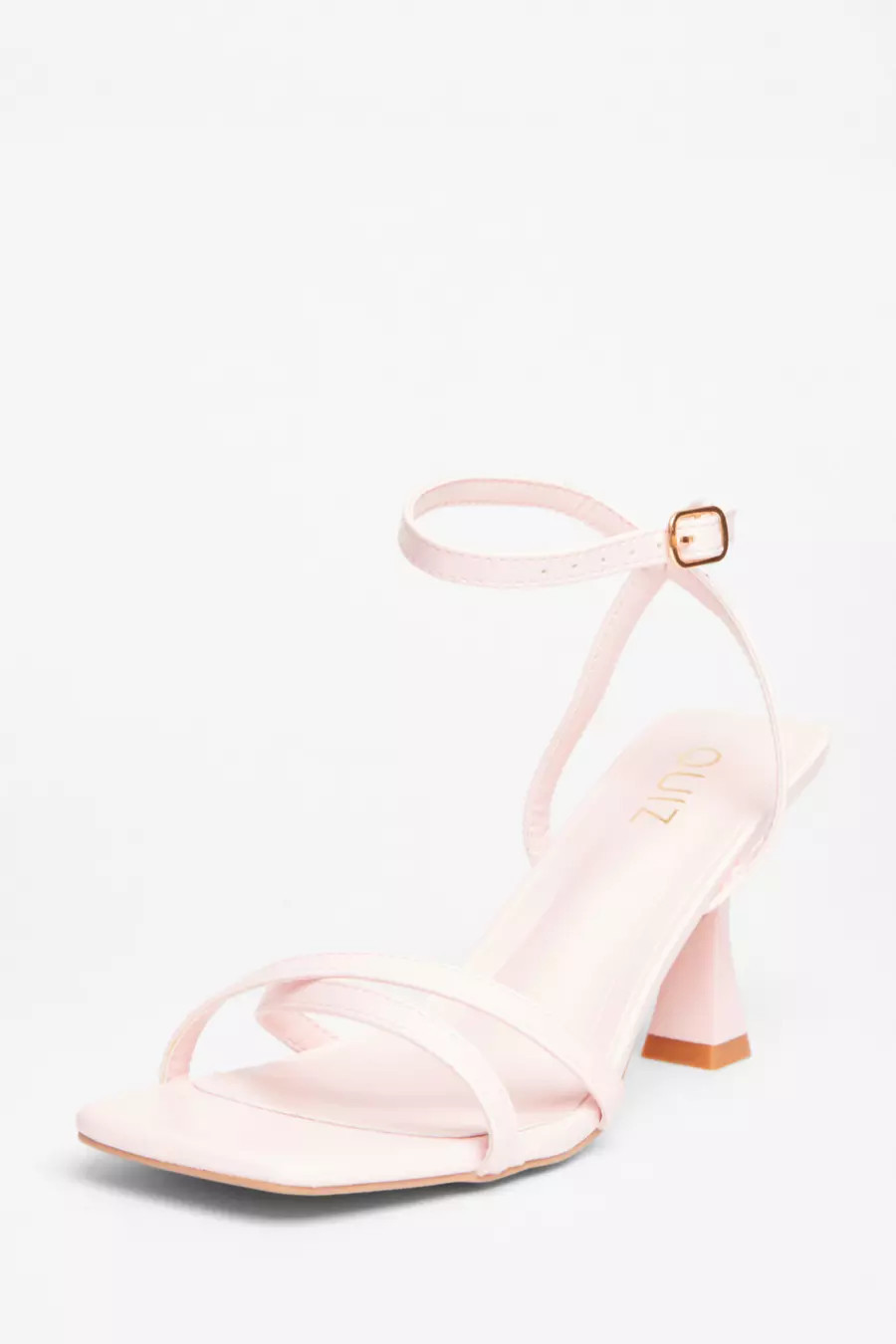 Pink Strappy Flared Heels | Quiz Clothing