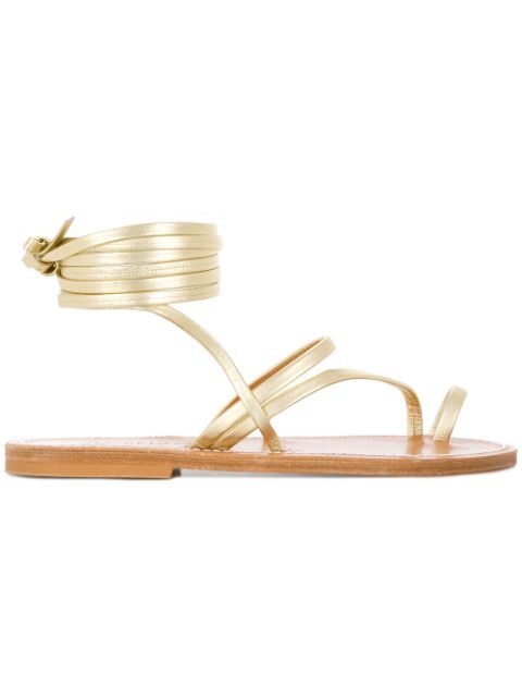 ankle fastened flat sole summer sandals | Farfetch (US)