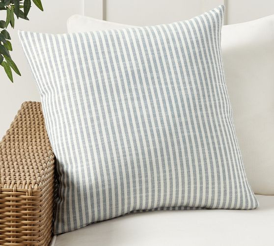 Performance Petite Striped Outdoor Pillow | Pottery Barn (US)
