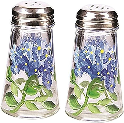 Grant Howard Hand Painted Tapered Salt and Pepper Shaker Set, Blue Hydrangeas, Blue | Amazon (US)
