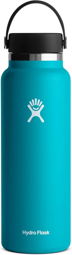 Hydro Flask Stainless Steel Wide Mouth Water Bottle with Flex Cap and Double-Wall Vacuum Insulati... | Amazon (US)