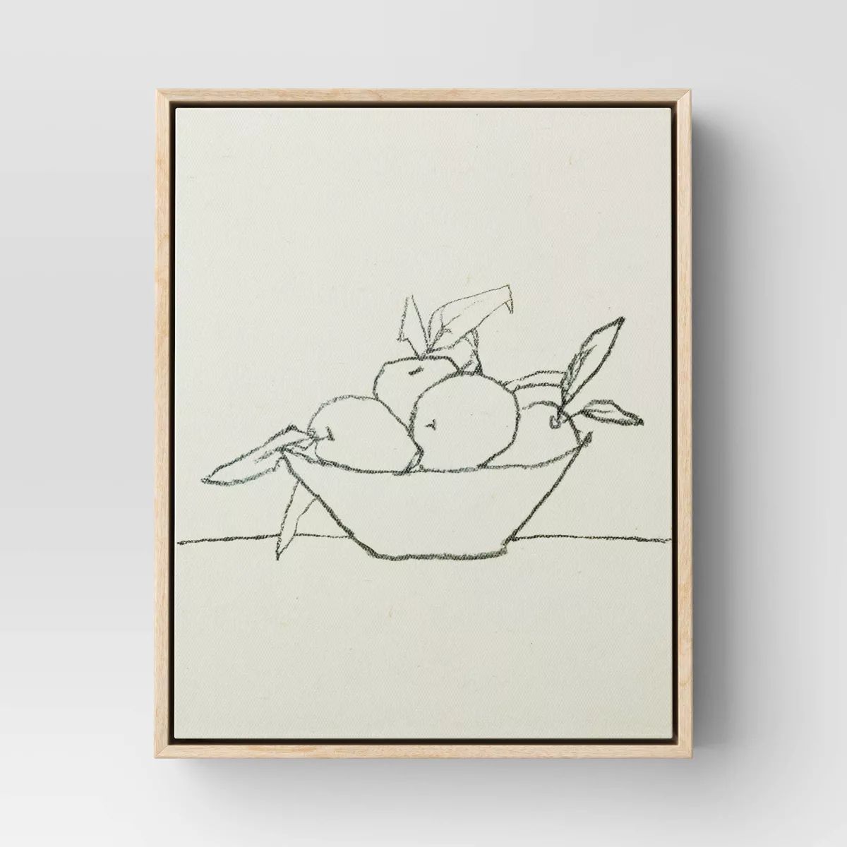 8" x 10" Fruit Bowl Framed Wall Canvas Tan - Threshold™ | Target